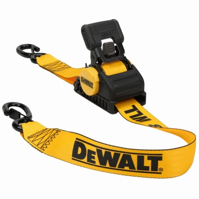 DEWALT Heavy-Duty Retractable Ratchet Straps, 2-Pack | 2" x 10' | 3,300 lbs Break-Strength