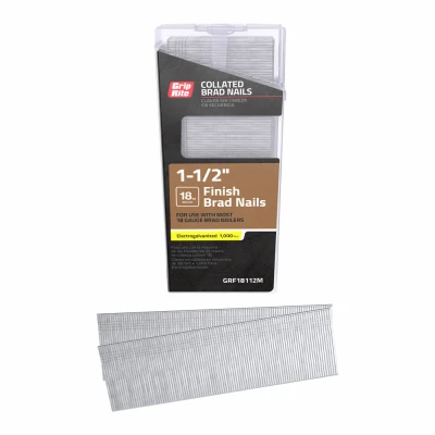 GRF18112M FINISH BRAD 18GA 1-1/2" GALV 1M
