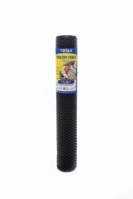 Tenax 3/4 In. x 3 Ft. H. x 25 Ft. L. Hexagonal Plastic Poultry Netting Fence, Black