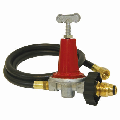 Bayou Classic 48 In. Thermoplastic High Pressure LP Hose & Adjustable Regulator