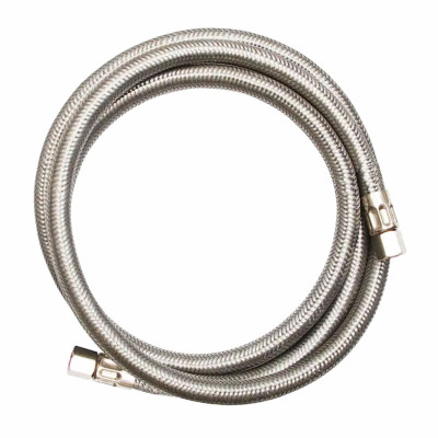 Eastman Stainless Steel Ice Maker Connector - 1/4 In. Comp x 1/4 In. Comp x 20Ft. -L