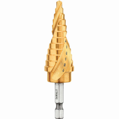 DeWalt  3/16-in. - 7/8-in. Impact ready titanium nitride coating step drill bit
