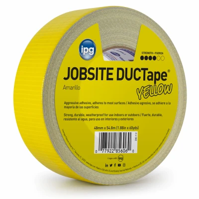IPG JobSite DUCTape, Colored Duct Tape, 1.88" x 60 yd, Yellow