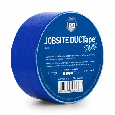IPG JobSite DUCTape, Colored Duct Tape, 1.88" x 20 yd, Blue