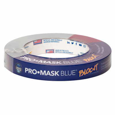 IPG ProMask Blue with BLOC-It, Premium 14-Day Masking Tape, 0.70" x 60 yd, Blue