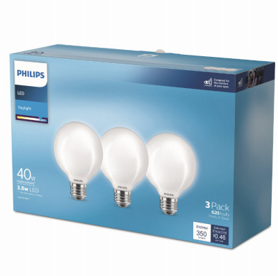 3PK 40W G25 LED DL Bulb