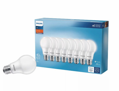 8PK 40W A19 SW LED Bulb
