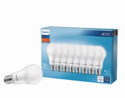 8P 100W A19 SW LED Bulb