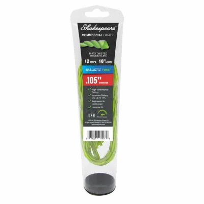 Shakespeare 0.105 In. x 18 In. Ballistic Twist Trimmer Line Strips (12-Count)