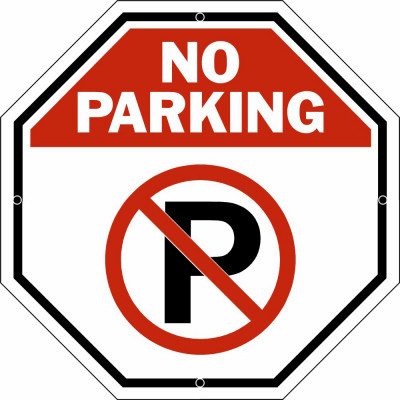 Hy-Ko 12"x12" No Parking Octagon Sign