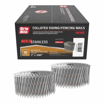 Grip-Rite 2 in. x .090 in. coil siding nails, 3600 Count