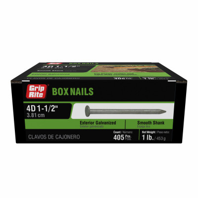 GR 4d x 1-1/2 In. 14 ga Hot Galvanized Box Nails (405-Count, 1 Lb.)