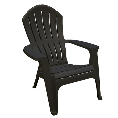 RealComfort Adirondack Chair, Ergonomic, Black