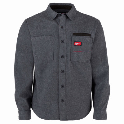 2XL GRY FLANNEL SHIRT