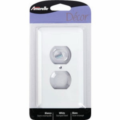 1G WHT Outlet Plate