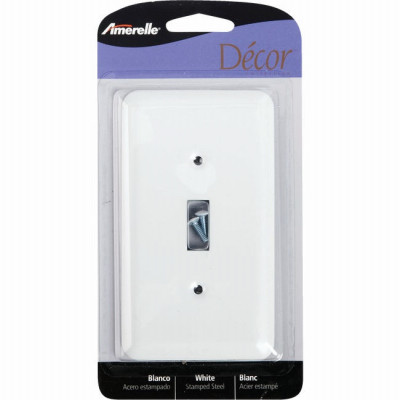 1G WHT Toggle Plate