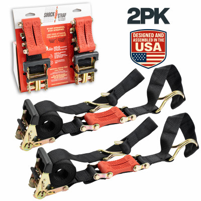 ShockStrap 18 Ft. x 2 In. Constant Tension Ratchet Tie Down Straps (2-Pack)