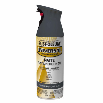 Rust-Oleum Universal Matte Spray Paint, Farmhouse Slate Blue, 12 Oz