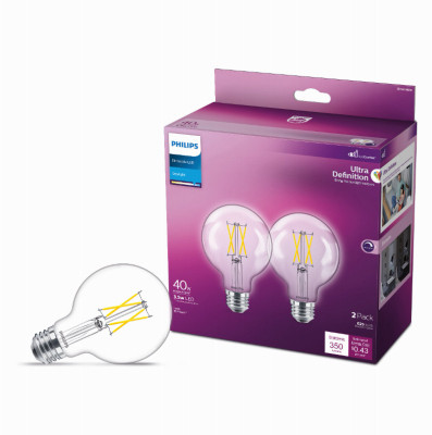 2PK 40W G25 DL LED Bulb