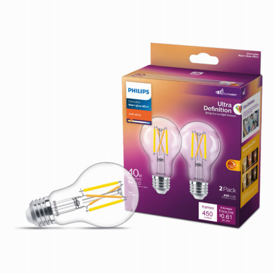 2PK 40W A19 WG LED Bulb