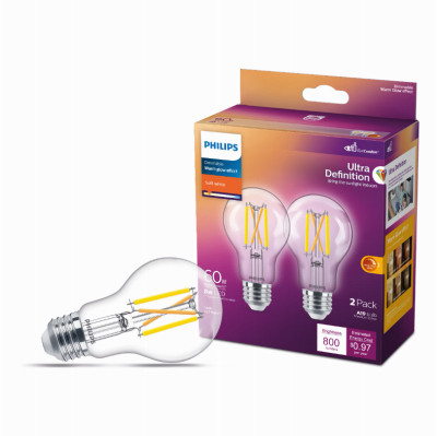2PK 60W A19 WG LED Bulb