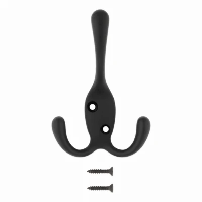 BLK TRIPLE ROBE HOOK