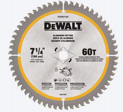 Aluminum Circular Saw Blade, 60-Tooth, 7-1/4 In.