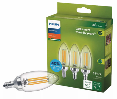3PK 60W B11 SW LED Bulb