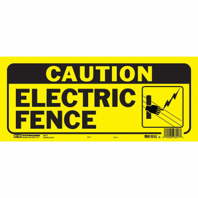 CAUTION ELEC FENCE SIGN