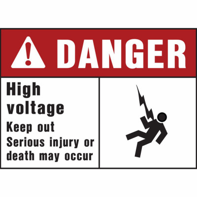 DANGER HIGH VOLT SIGN