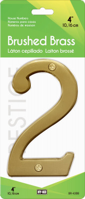 4" BRSH BRASS NUMBER 2
