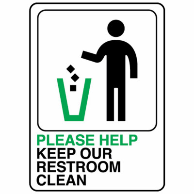 RSTROOM CLEAN SIGN