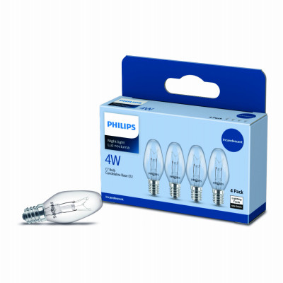 4PK 4W CLR NT LT BULB