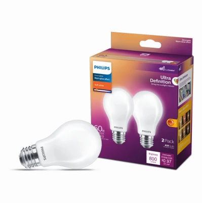 2PK 60W A19 SW LED BULB