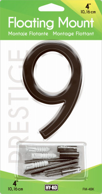 4" BLK FLOAT MOUNT NO 9