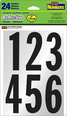 3" REFLECTIVE NUMBERS