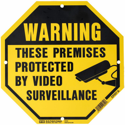 9X9 VIDEO SURV SIGN