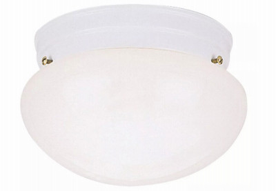 Canarm 9-1/2 In. White Incandescent Flush Mount Ceiling Light Fixture