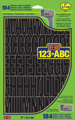 2" BLACK NUMBER SET