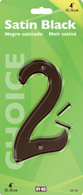 4" SATIN BLK NUMBER 2