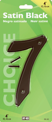 4" SATIN BLK NUMBER 7