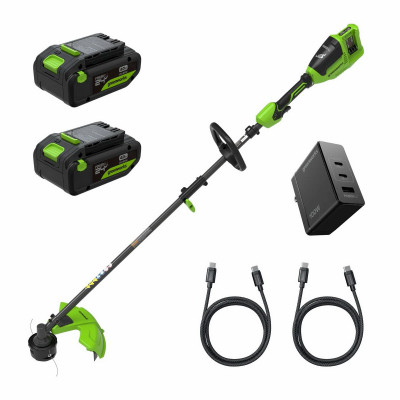 Greenworks 24V (2x24) 16 In. Attachment Capable String Trimmer with (2) 4.0Ah Batteries