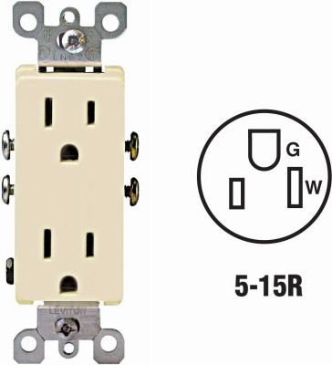 IVORY DUPLEX OUTLET