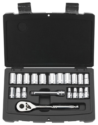 20-Pc. SAE Socket Mechanic Set, 1/4 In. Drive