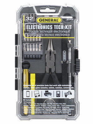 32-Pc. Electronic Tools Tech Kit for DIY Electronics Repairs