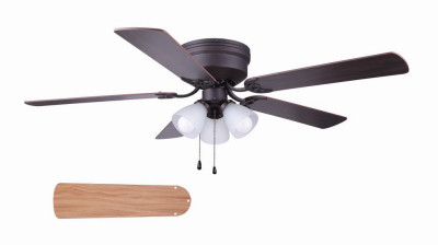 Home Impressions Adobe 52 In. Oil Rubbed Bronze Ceiling Fan with Light Kit