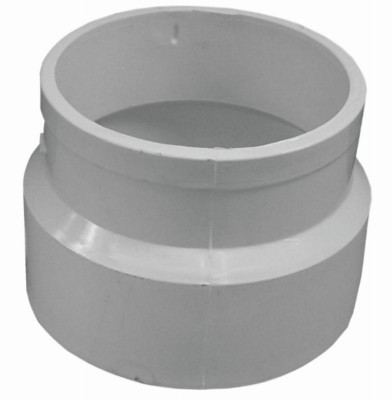 Schedule 40 DWV Spigot Adapter to Cast Iron, Hub x Hub, 4 x 4 In.