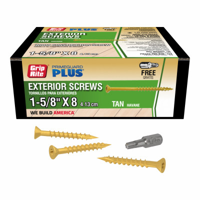 Grip-Rite 1-5/8 in. x #8 exterior construction screws