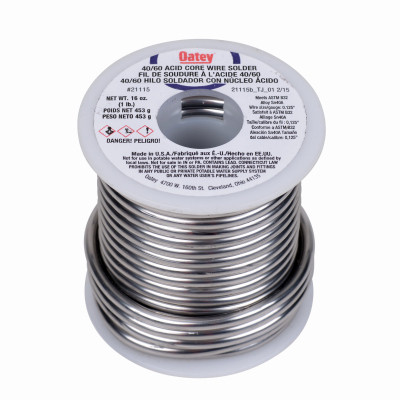 Oatey  1 lb. 40/60 Acid Core Wire Solder