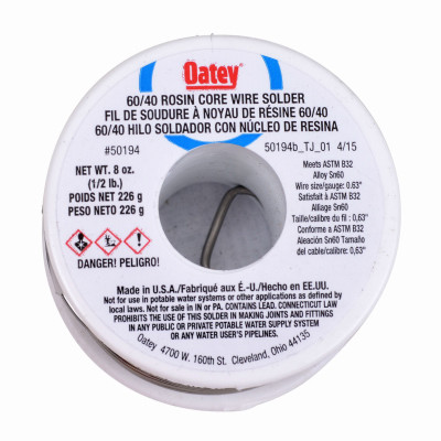 Oatey  1/2 lb. 60/40 Rosin Core Solder
